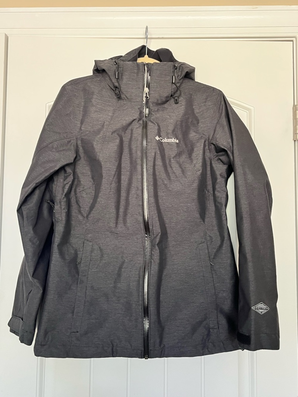 Columbia Women's Whirlibird Interchange Charcoal Gray Hooded Ski Jacket Size S